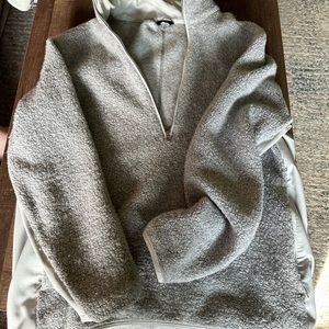 Lululemon Tundra Trek 1/2 Zip Heathered Silver Spoon Size XL